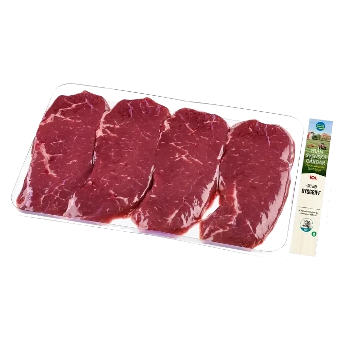 Ryggbiff Färsk Skivad ca 550g ICA