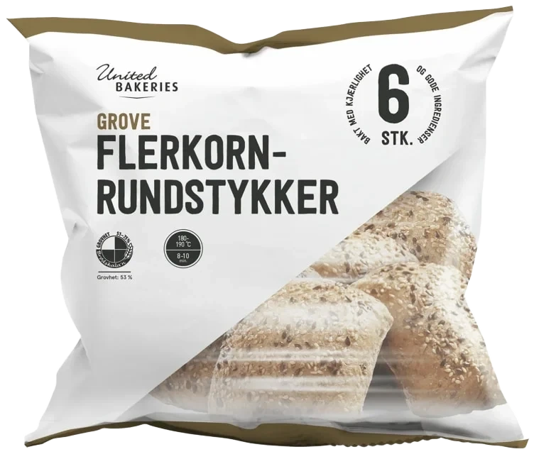 Grove Flerkornsrundstykker 6pk - Fk