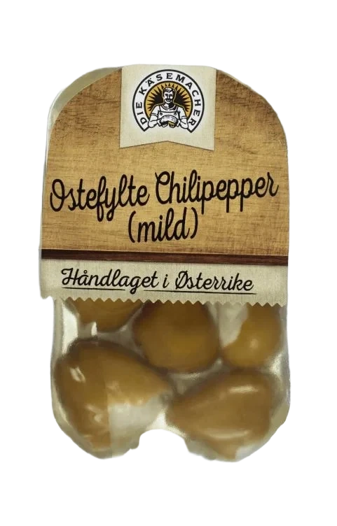 Ostefylt Chilipepper Mild 140g Die Käsemacher