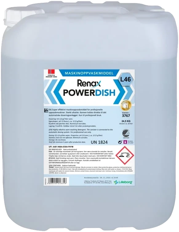 Maskinoppvask sun profesjonell power l46  24,5kg  20l