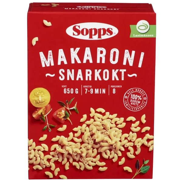 Sopps Makaroni Snarkokt 650g