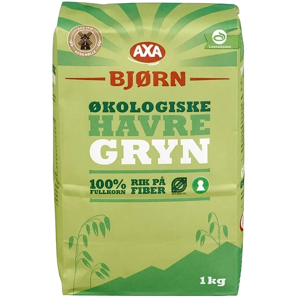 Havregryn Lettkokte Økologisk 1kg Axa