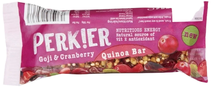 Quinoa Bar Goji&Tranebær 35g Perkier