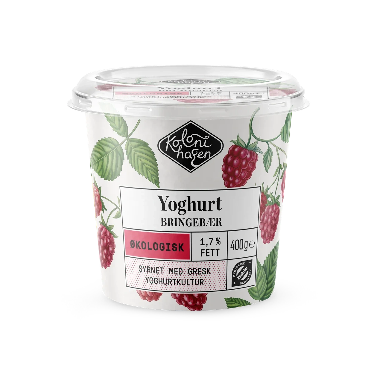 Yoghurt, bringebær
