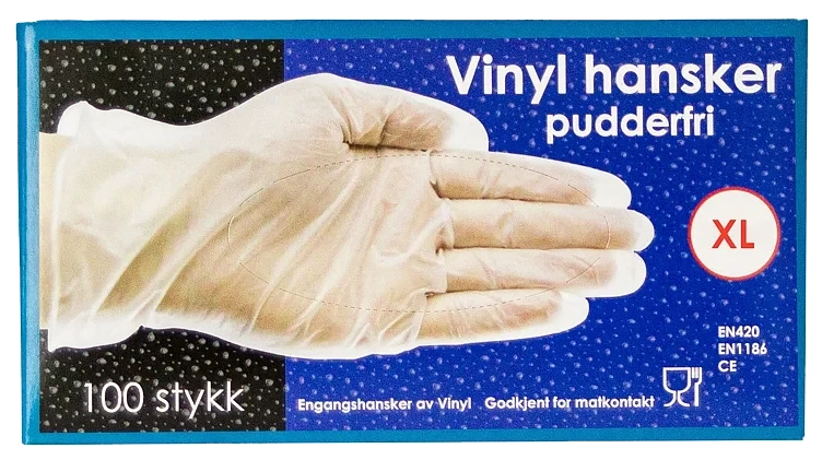 PREMIERE PRODUKTER AS Vinyl Engangshansker _str: Xl * Pk A