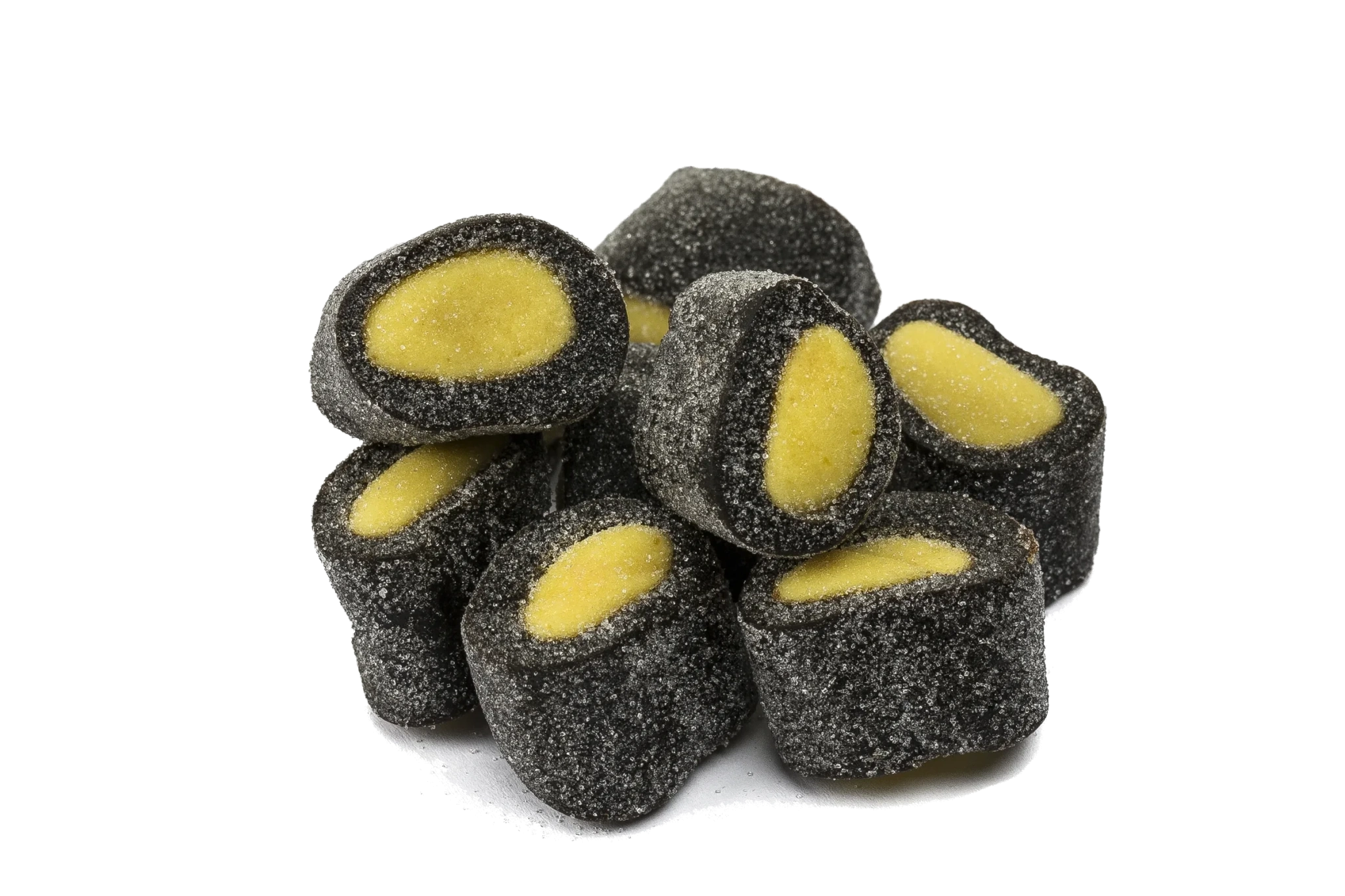 Citronfylld lakrits, sockrad 3kg