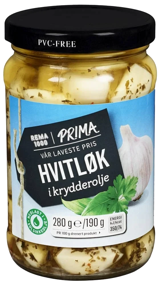 Hvitløk i krydderolje 280 g