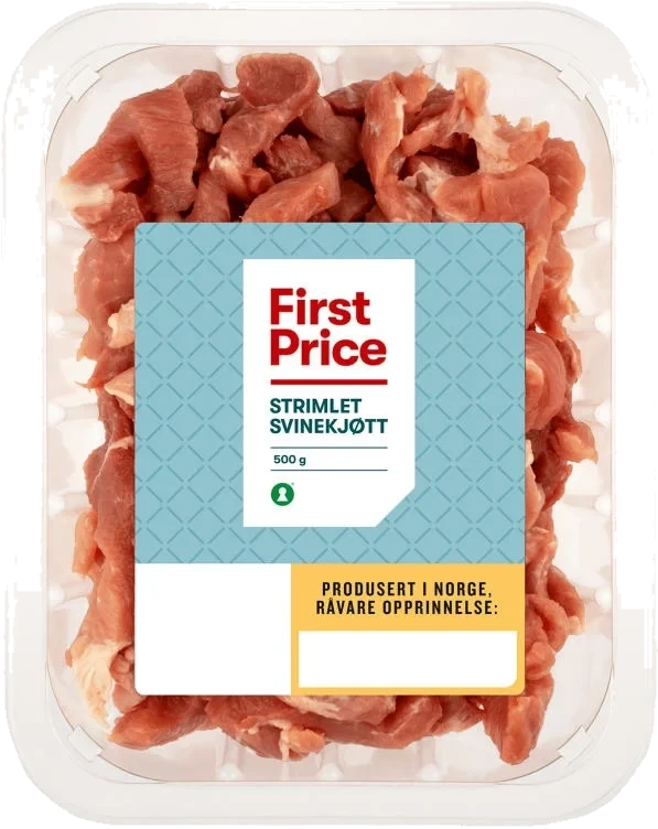 Svinestrimler 500g First Price