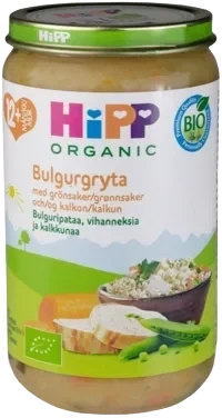 HiPP Bulgur med Grønnsaker og Kalkun 12mdr