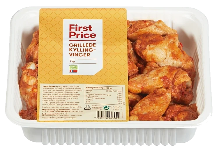 Kyllingvinger Mixede Grillet 1kg First Price