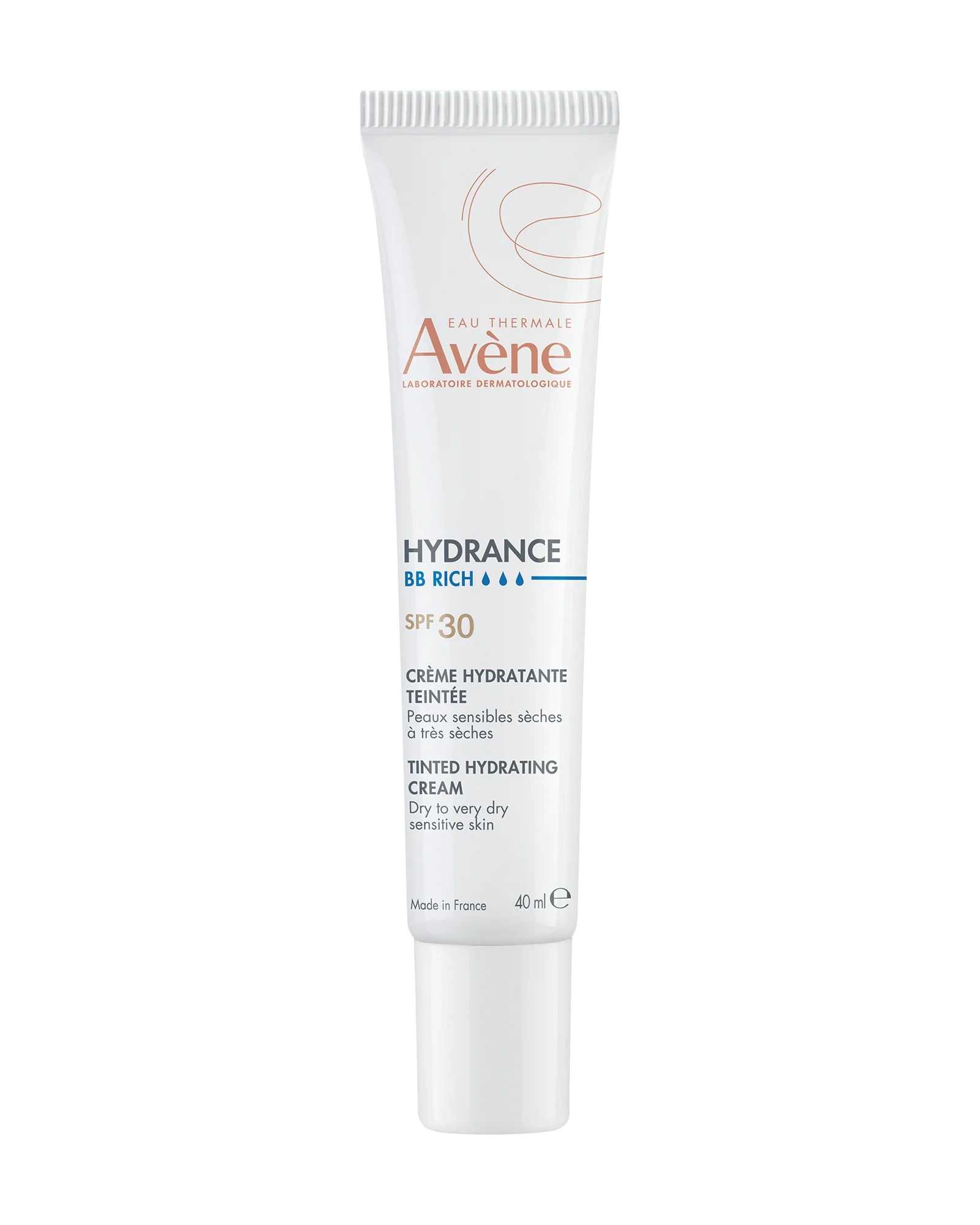 Avène Hydrance BB Cream Rich farget dagkrem SPF30 40 ml