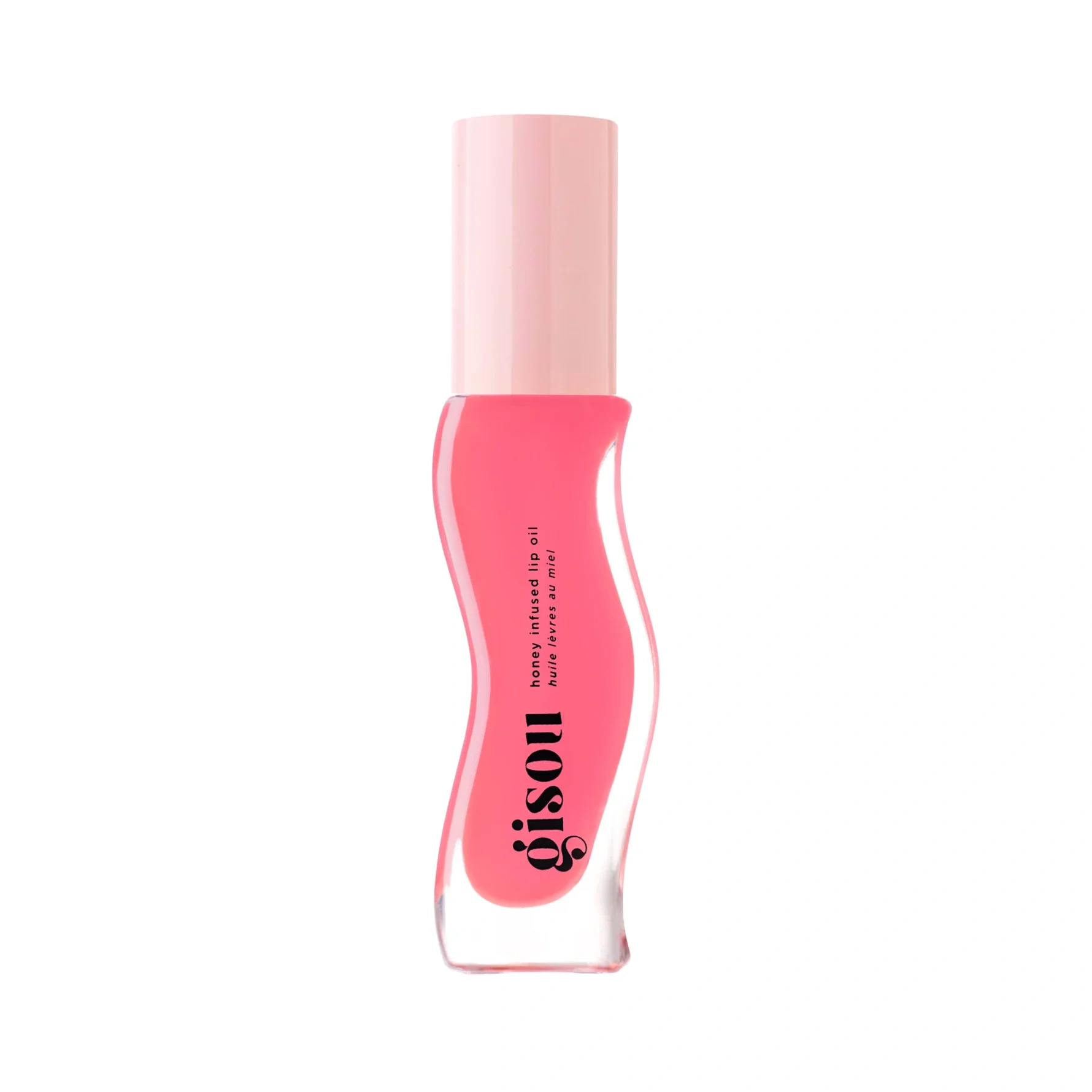 Gisou Honey Infused Lip Oil A sheer and milky cool pink