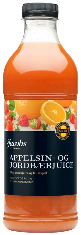 Appelsin&Jordbær Juice 1l Jacobs