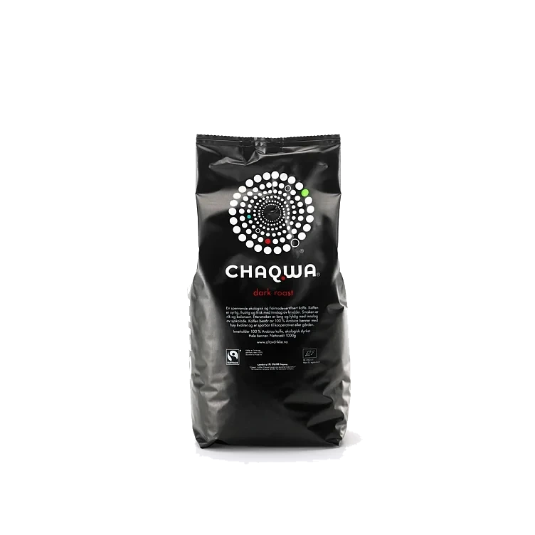 Chaqwa dark roast hele bønner 6x1kg