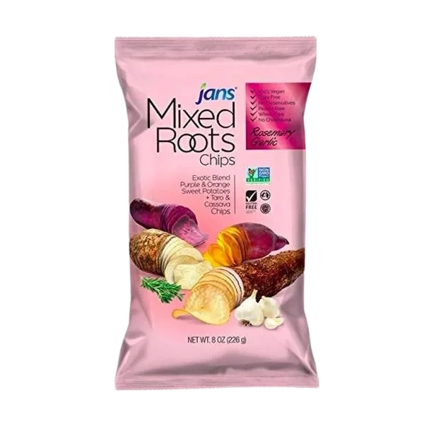 Jans Mixed Roots Chips Rosemary Garlic 226g