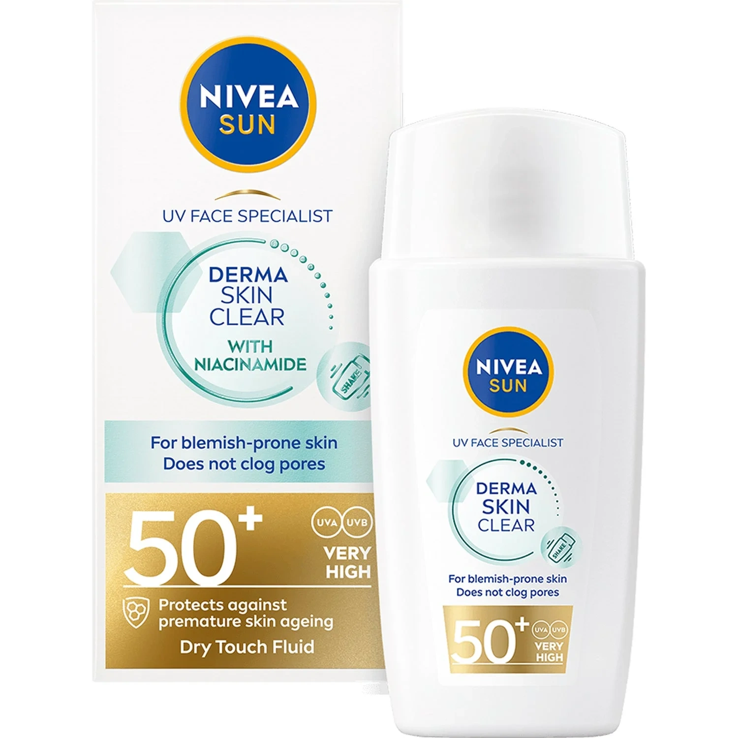 Nivea Sun Uv Face Specialist Derma Skin Clear Spf 50+, 40 ml
