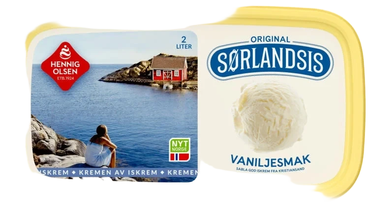 Sørlandsis Vanilje 2l Hennig-Olsen