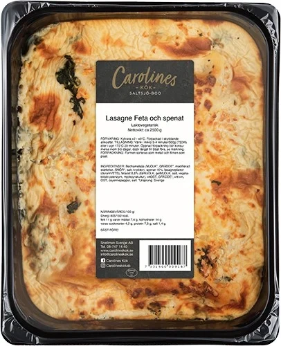 Carolines kök Feta/spenat lasagn