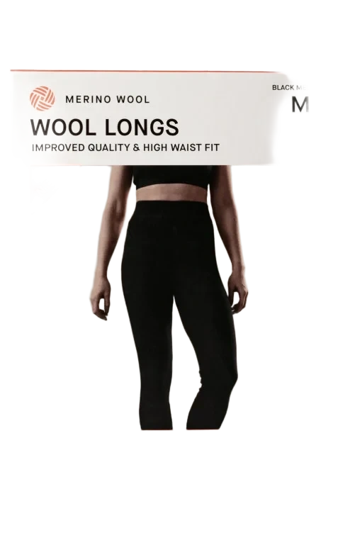 Wool Longs Sport Black Melange S Pierre-Robert