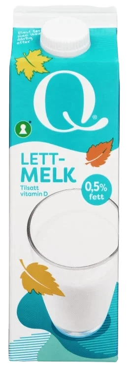 Lettmelk 0,5% 1l Q