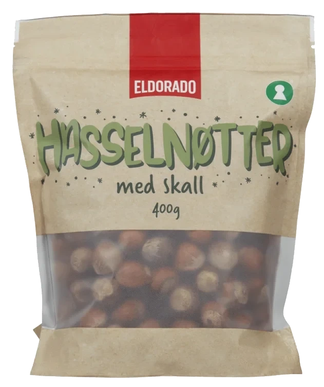 Hasselnøtter m/Skall 400g Eldorado
