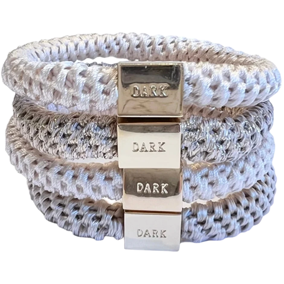 Dark Fat Hair Ties 4 Pk Combo