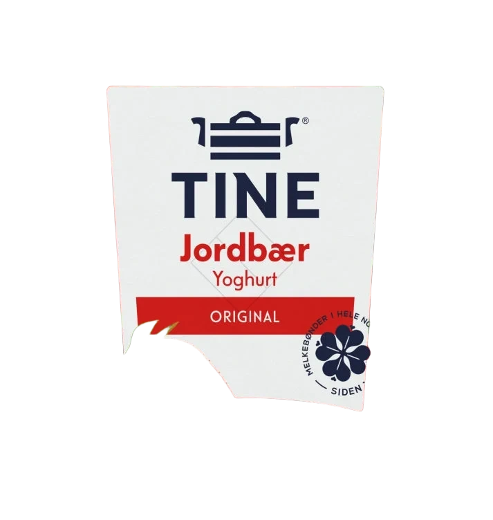Yoghurt Jordbær 4x150g Tine