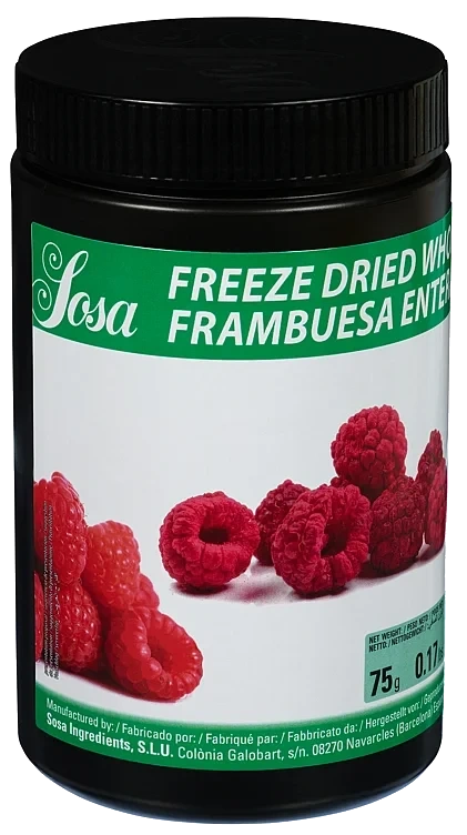 Bringebær Hele Frysetørket 75g Sosa