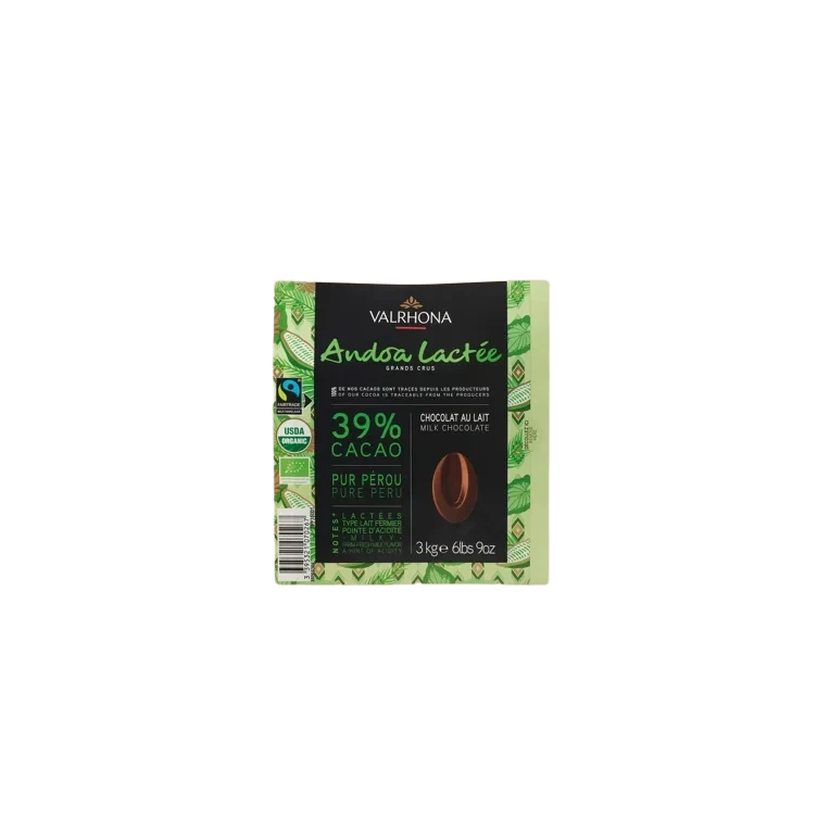 Melkesjokolade 39% Fair Trade 9kg Valrhona