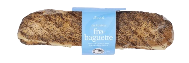 Frøbaguette Ost og Skinke 250g Smak
