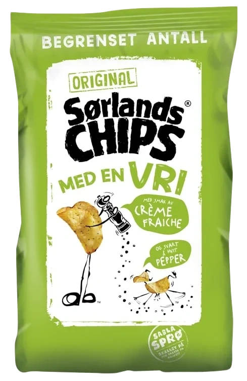 Sørlandschips Creme Fraiche 180g