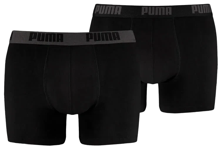 Boxer Basic Herre 2pk Black/Black S Puma