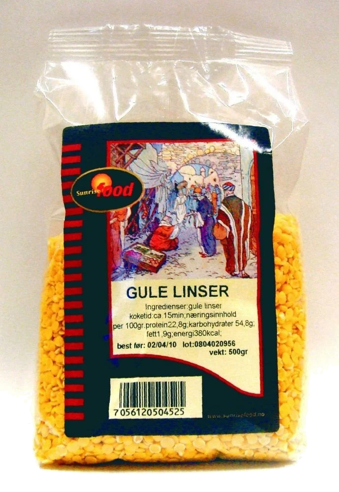 Sunrise Gule Linser 450g