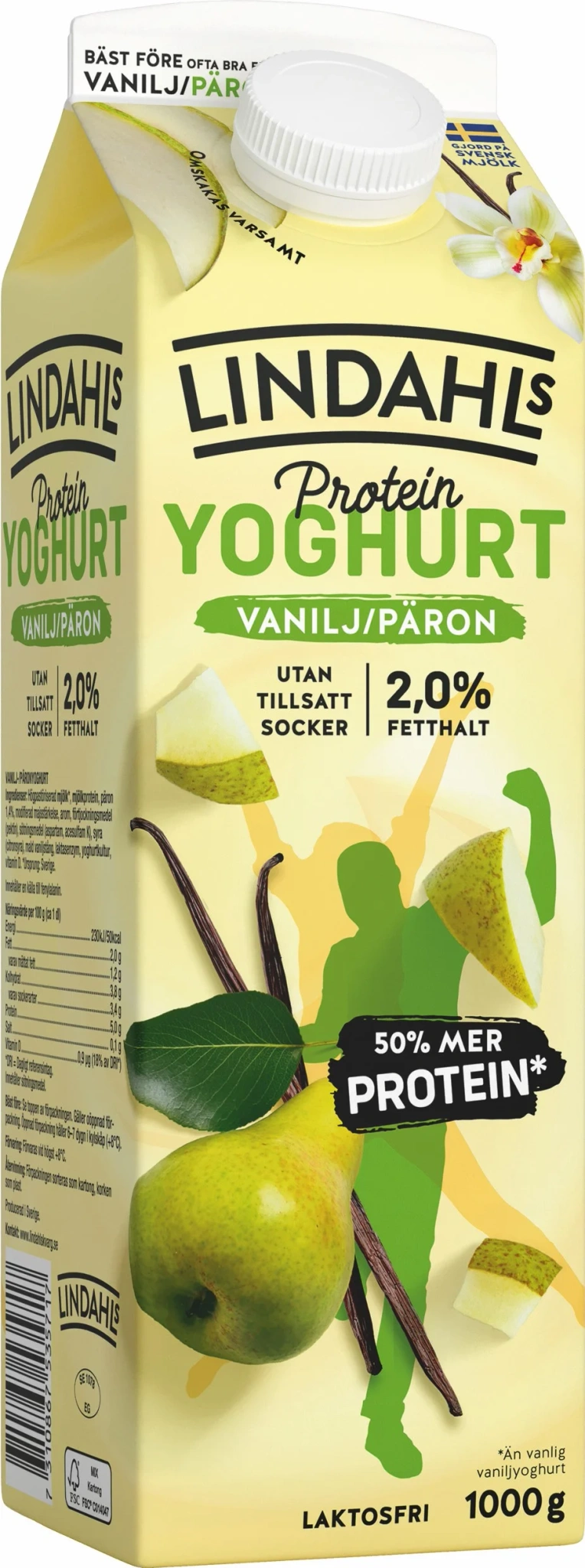 L.fri Protein Yoghurt Vanilj/Päron