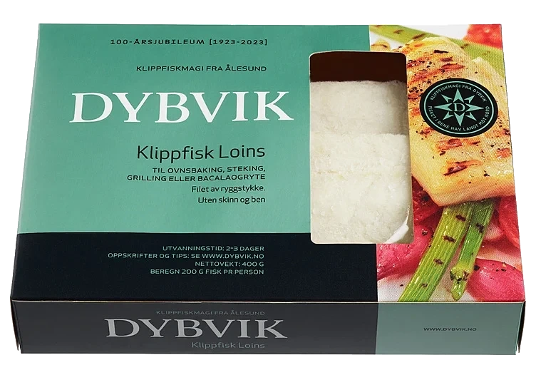 Klippfisk loins skinn- og benfri 400g