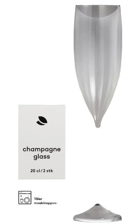 Champagneglass 20cl 2stk Unik