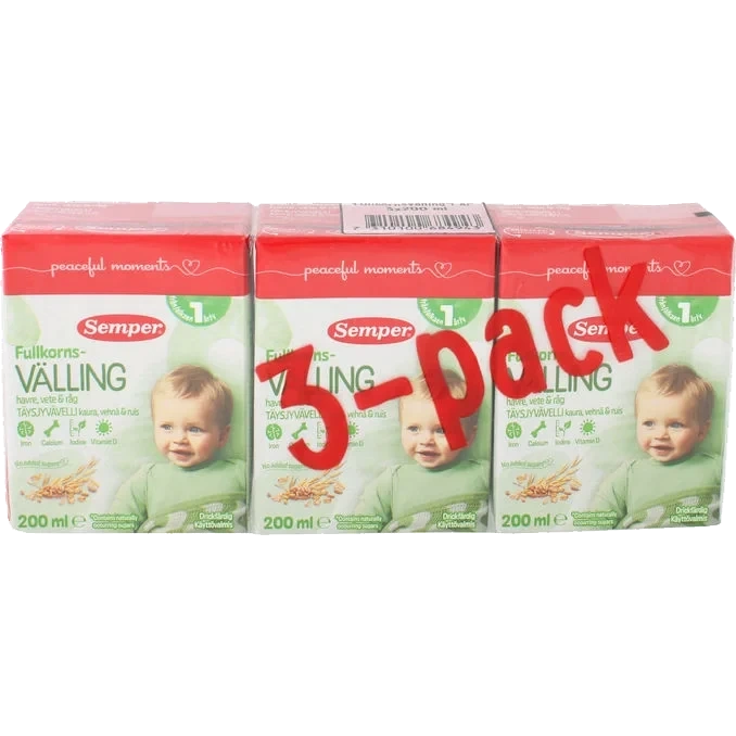Fullkornsvälling 1 år 3-pack