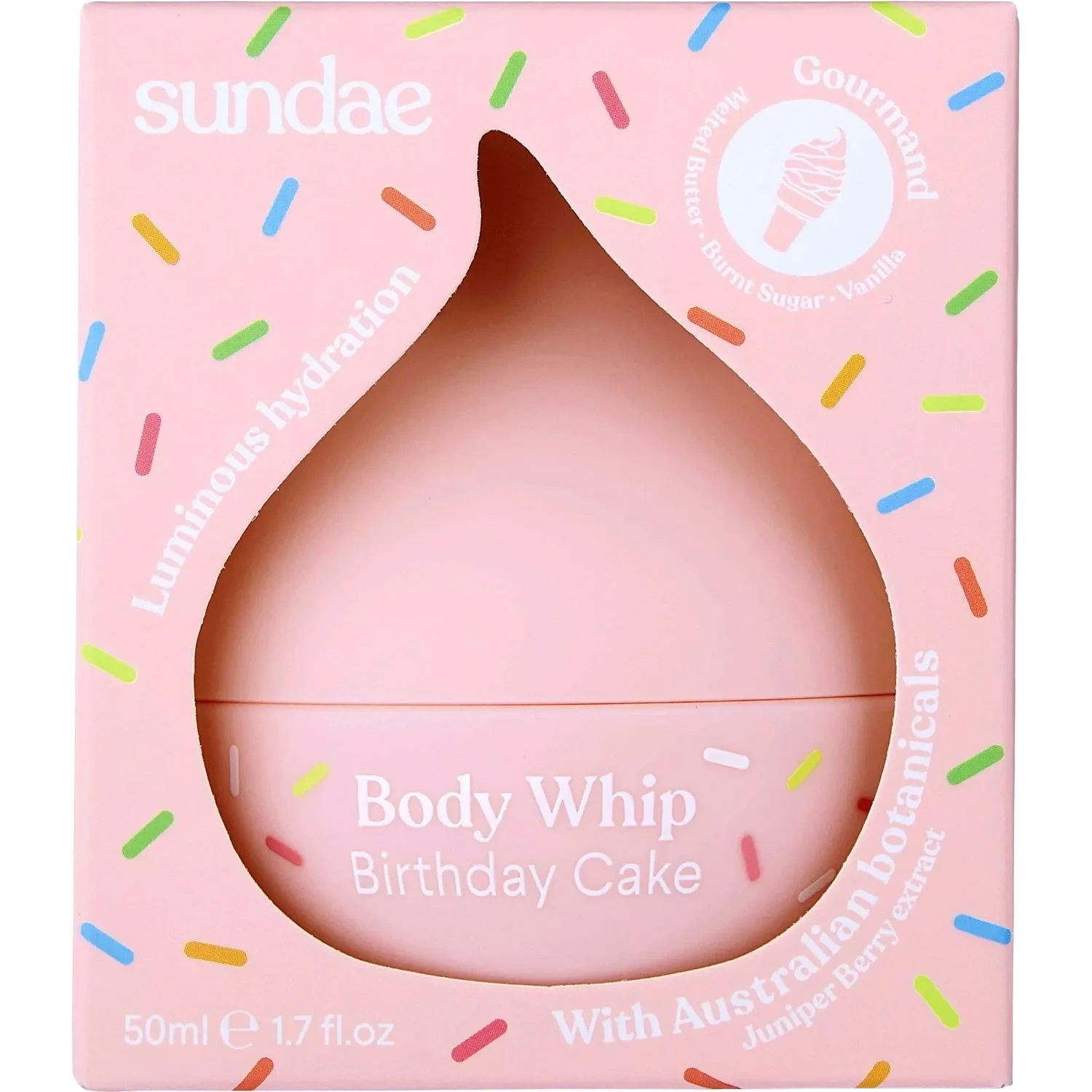 Sundae MINI Birthday Cake Body Whip Moisturiser