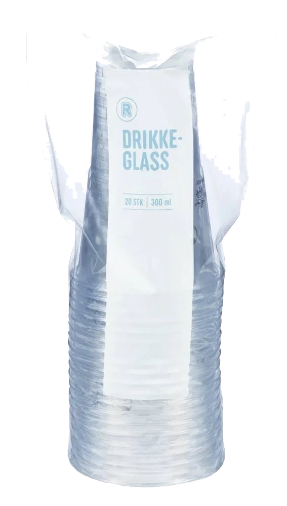 Drikkeglass plast 300 ml, 20 stk