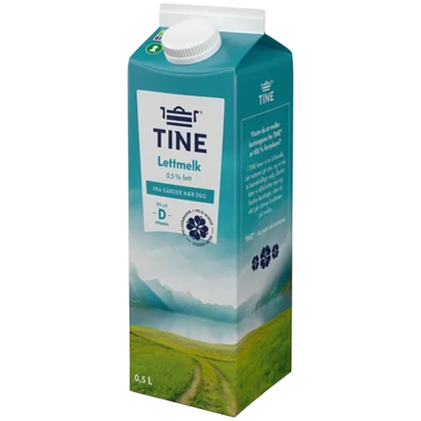 Tine Lettmelk 0,5% 1/2l​