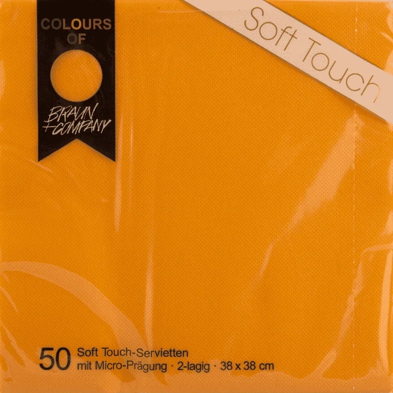 Soft Touch Serviett Sommer Orange 38cm 50stk