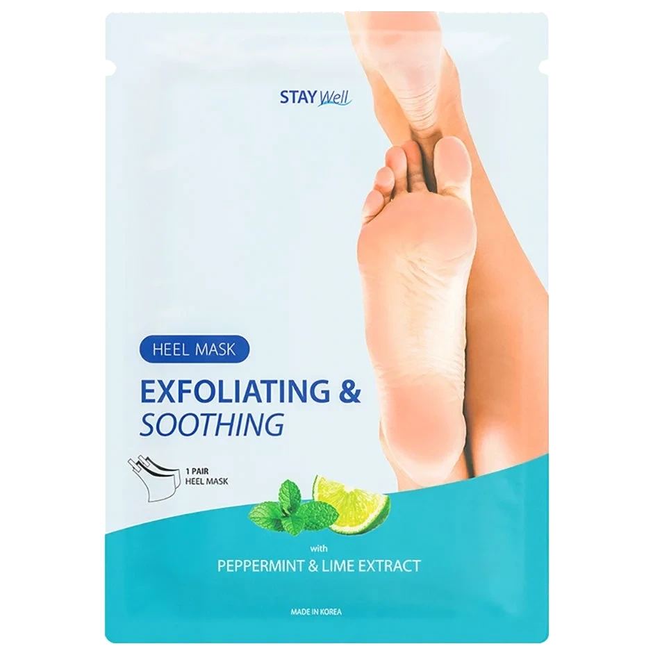 Stay Well Exfoliating & Soothing Heel Mask Peppermint & Lime