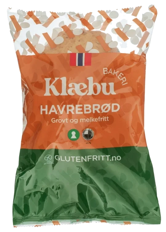 Havrebrød Grovt glutenfri 500g Klæbu