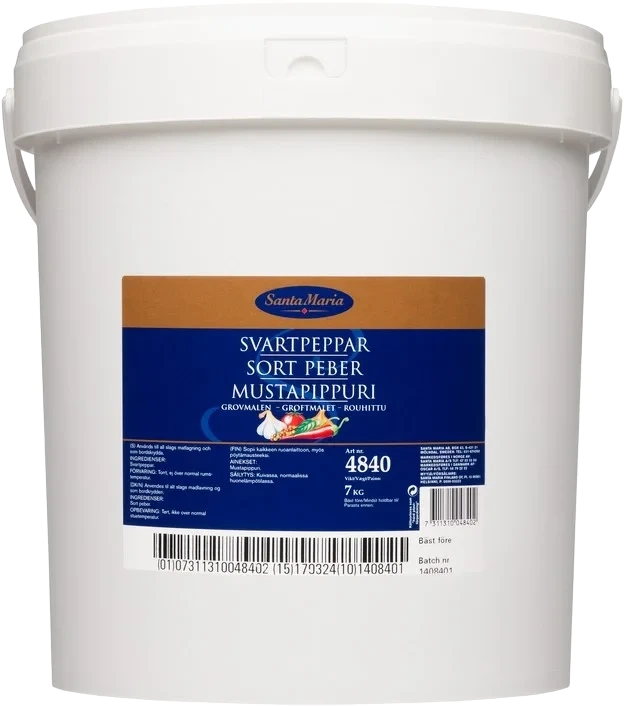 Sort Pepper Grovmalt 7kg Santa Maria
