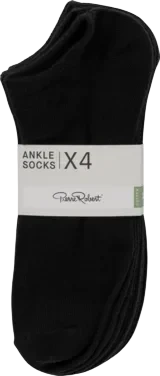 Ankle Socks X4 Black 37-40