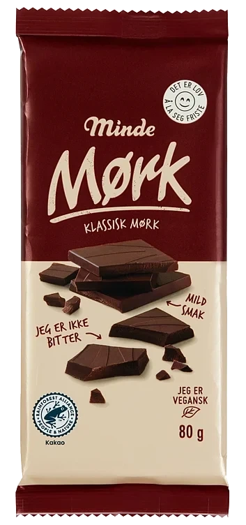 Minde mørk klassisk plate 80g