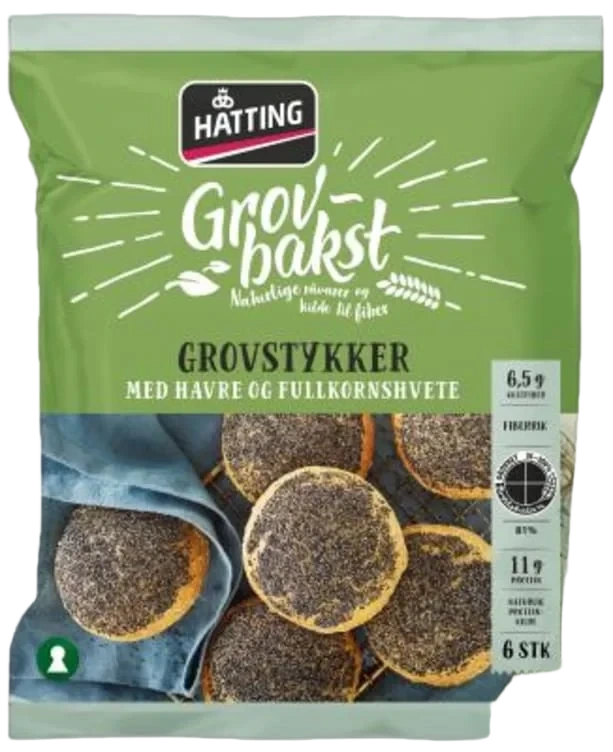 Grovstykker 6stk 402g Hatting