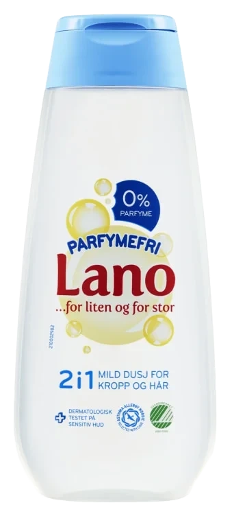 Lano Dusj 2i1 Mild Parfymefri 250ml