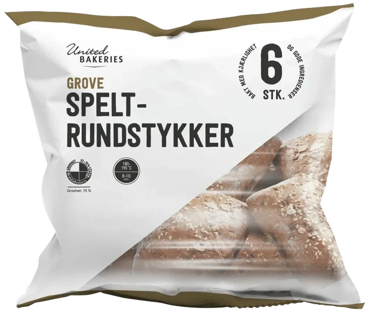 Grove Speltrundstykker 6pk - Fk
