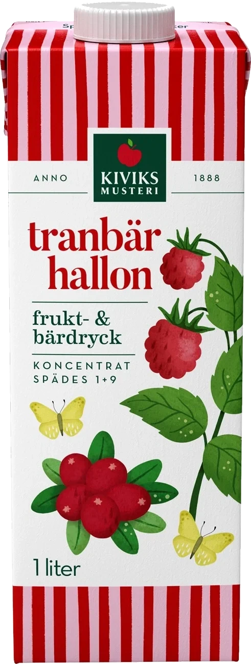 Tranbär Hallon Koncentrat 1+9